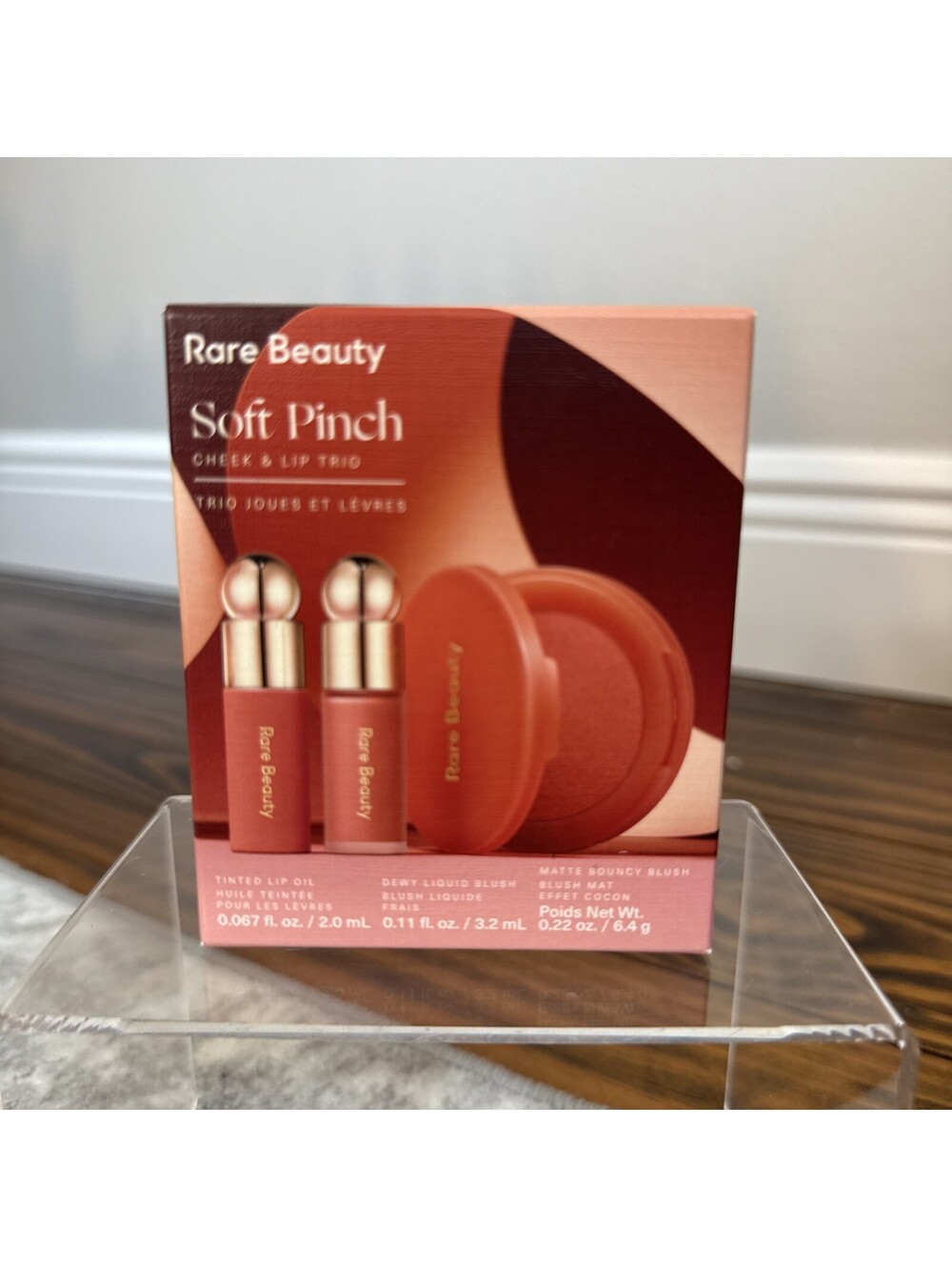 rare beauty soft pinch cheek & lip trio lip oil & blush 3 pc Travel Set New